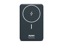 PORT Connect - Trådløs nødlader - Li-pol - 10000 mAh - 37 Wh - 20 watt - 2.4 A - PD - 2 utgangskontakter (USB-type A, 24 pin USB-C) - på kabel: USB-A 907005