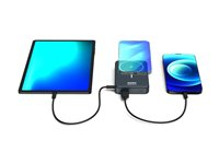 PORT Connect - Trådløs nødlader - Li-pol - 10000 mAh - 37 Wh - 20 watt - 2.4 A - PD - 2 utgangskontakter (USB-type A, USB-C) - på kabel: USB-A 907005