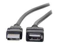 C2G 6.6ft USB Extension Cable - USB A to USB A Extension Cable - USB 2.0 - M/F - USB-forlengelseskabel - USB (hann) til USB (hunn) - 2 m - svart 52107