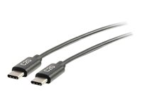 C2G 0.9m (3ft) USB C Cable - USB 2.0 (3A) - M/M USB Type C Cable - Black - USB-kabel - 24 pin USB-C (hann) til 24 pin USB-C (hann) - USB 2.0 - 3 A - 90 cm - svart 88825