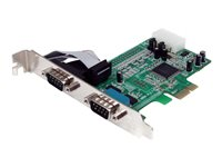 StarTech.com 2 Port Native PCI Express RS232 Serial Adapter Card with 16550 UART (PEX2S553) - Seriell adapter - PCIe lav profil - RS-232 x 2 - for P/N: BNDTB10GI, BNDTB210GSFP, BNDTB310GNDP, BNDTB410GSFP, BNDTB4M2E1, BNDTBUSB3142 PEX2S553