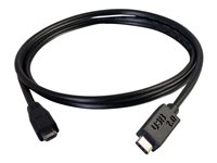 C2G 3m USB 3.1 Gen 1 USB Type C to USB Micro B Cable - USB C Cable Black - USB-kabel - 24 pin USB-C (hann) til 10-pins Micro-USB type A (hann) - USB 3.1 - 3 m - svart 88864