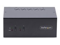 StarTech.com 2-Port Dual-Monitor DisplayPort KVM Switch, 4K 60Hz, 2x USB 5Gbps Hub Ports, 2x USB 2.0 HID Ports, Hotkey and Push-Button Switching, TAA Compliant - ESD Level 3 Protection (P2DD46A2-KVM-SWITCH) - KVM / lyd / USB-svitsj - 2 x KVM/lyd/USB - 1 lokalbruker - stasjonær - TAA-samsvar P2DD46A2-KVM-SWITCH