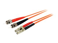 StarTech.com 2m Fiber Optic Cable - Multimode Duplex 62.5/125 - LSZH - LC/ST - OM1 - LC to ST Fiber Patch Cable (FIBLCST2) - Nettverkskabel - LC multimodus (hann) til ST flermodus (hann) - 2 m - 2 m - fiberoptisk - dupleks - 62,5 / 125 mikroner FIBLCST2