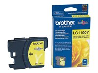 Brother LC1100Y - Gul - original - blekkpatron - for Brother DCP-185, 385, 395, 585, J715, MFC-490, 5490, 5890, 5895, 6890, 790, 795, 990, J615 LC1100Y