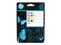 HP 963 - 4-pack - svart, gul, cyan, magenta - original - blekkpatron - for Officejet Pro 9010, 9012, 9014, 9015, 9016, 9019, 9020, 9022, 9025 6ZC70AE#301