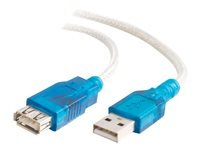 C2G USB Active Extension Cable - USB-forlengelseskabel - USB (hann) til USB (hunn) - USB 2.0 - 5 m - aktiv - beige 81665