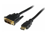 StarTech.com 0.5m HDMI to DVID Cable M/M - Adapterkabel - DVI-D hann til HDMI hann - 50 cm - dobbeltisolert - svart HDDVIMM50CM