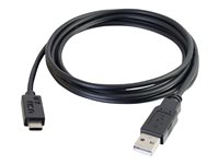 C2G 2m USB 2.0 USB Type C to USB A Cable M/M - USB C Cable Black - USB-kabel - USB (hann) til 24 pin USB-C (hann) - USB 2.0 - 2 m - formstøpt - svart 88871