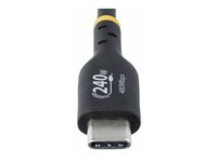 StarTech.com 3m USB C Charging Cable, USB-IF Certified USB-C Cable, 240W - USB-kabel - 24 pin USB-C (hann) til 24 pin USB-C (hann) - USB 2.0 - 48 V - 5 A - 3 m - halogenfri, passiv, utvidet effektområde (EPR), støtte for Power Delivery 3,1 - svart USB2EPR3M
