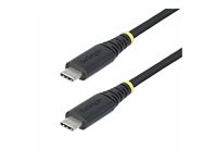 StarTech.com 2m USB-C Charging Cable, 240W, Silicone Jacket w/Braid - USB-kabel - 24 pin USB-C (hann) til 24 pin USB-C (hann) - USB 2.0 - 48 V - 5 A - 2 m - utvidet effektområde (EPR), USB Power Delivery (240 W) - svart S2CEPR2M-USB-CABLE