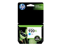 HP 920XL - Høy ytelse - cyan - original - blekkpatron - for Officejet 6500, 6500 E709a, 6500 E709c, 6500A, 6500A E710a, 7500A CD972AE#BGY