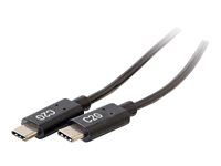 C2G 1.8m (6ft) USB C Cable - USB 2.0 (3A) - M/M USB Type C Cable - Black - USB-kabel - 24 pin USB-C (hann) til 24 pin USB-C (hann) - USB 2.0 - 3 A - 1.8 m - svart 88826