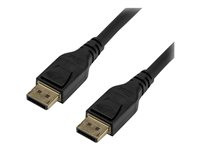 StarTech.com 16ft/5m VESA Certified DisplayPort 1.4 Cable, 8K 60Hz HBR3 HDR, Super UHD DisplayPort to DisplayPort Monitor Cord, Ultra HD 4K 120Hz DP 1.4 Video Cable M/M DP Connectors - DP 1.4 Latching Cable - DisplayPort-kabel - DisplayPort (hann) låst til DisplayPort (hann) låst - DisplayPort 1.4 - 5 m - 8K-støtte - svart - for P/N: CDP2DPHD, TB32DP14 DP14MM5M