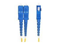 StarTech.com 20m (65ft) LC to SC (UPC) OS2 Single Mode Duplex Fiber Optic Cable, 9/125µm, Laser Optimized, 10G, Bend Insensitive, Low Insertion Loss - LSZH Fiber Patch Cord (SMLCSC-OS2-20M) - Koblingskabel - LC/UPC-enkeltmodus (hann) til SC/UPC-enkeltmodus (hann) - 20 m - 20 m - 2 mm - fiberoptisk - dupleks - 9 / 125 micron - OS1/OS2 - halogenfri, passiv - gul SMLCSC-OS2-20M