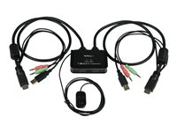 StarTech.com 2 Port USB HDMI Cable KVM Switch with Audio and Remote Switch - USB Powered KVM with HDMI - Dual Port HDMI KVM Switch (SV211HDUA) - KVM / lydsvitsj - 2 x KVM/lyd - 1 lokalbruker - stasjonær SV211HDUA