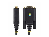 StarTech.com 6.6ft (2m) USB to Serial Adapter Cable, COM Retention, RS232 - USB / seriell-kabel - USB (hann) til DB-9 (hann) skrubar - 2 m - formstøpt, robust - svart 1P6FFC-USB-SERIAL