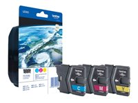 Brother LC985 Rainbow Pack - 3-pack - gul, cyan, magenta - original - blister - blekkpatron - for Brother DCP-J125, DCP-J140, DCP-J315, DCP-J515, MFC-J220, MFC-J265, MFC-J410, MFC-J415 LC985RBWBP