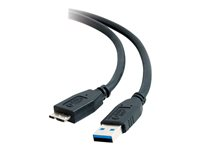 C2G - USB-kabel - USB-type A (hann) til Micro-USB Type B (hann) - USB 3.0 - 1 m - svart 81683