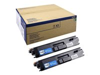 Brother TN900C - 2-pack - cyan - original - tonerpatron - for Brother HL-L9200CDWT, HL-L9300CDWT, HL-L9300CDWTT, MFC-L9550CDW, MFC-L9550CDWT TN900CTWIN