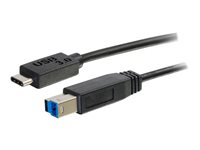C2G 1m USB 3.1 Gen 1 USB Type C to USB B Cable M/M - USB C Cable Black - USB-kabel - USB Type B (hann) til 24 pin USB-C (hann) - USB 3.1 - 1 m - svart 88865