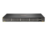 HPE Aruba Networking CX 6200F 48G Class4 PoE 4SFP+ 740W Switch - Switch - Max. Stacking Distance 10 km - L3 - Styrt - 48 x 10/100/1000 (PoE+) + 4 x 1 Gigabit / 10 Gigabit SFP+ (opplink) - front og side til bakside - rackmonterbar - PoE+ (740 W) - BTO JL728B#ABB