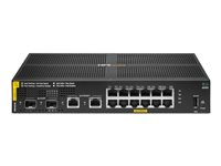 HPE Aruba Networking CX 6000 12p 10M/100M/1G Class4 PoE 2p SFP 1G 139W Switch - Switch - Styrt - 12 x 10/100/1000 (PoE+) + 2 x Gigabit SFP (opplink) + 2 x Gigabit RJ-45 - rackmonterbar, veggmonterbar - PoE+ (139 W) - BTO R8N89B#ABB