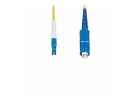 StarTech.com 5m (16.4ft) LC to SC (UPC) OS2 Single Mode Fiber Cable - Koblingskabel - LC/UPC-enkeltmodus (hann) til SC/UPC-enkeltmodus (hann) - 5 m - 5 m - 2 mm - fiberoptisk - simpleks - 9 / 125 micron - OS1/OS2 - halogenfri, passiv, toretnings - gul SPSMLCSC-OS2-5M