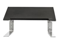 StarTech.com Adjustable Laptop Stand - Heavy Duty Steel & Aluminum - 3 Height Settings - Tilted - Ergonomic Laptop Riser for Desk (LTSTND) - Notebookstativ - skrivebord - 17" - svart, sølv LTSTND