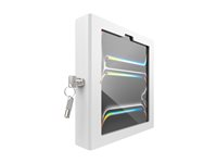 Compulocks iPad Pro M4 11" (2024), Apex Secured Enclosure Wall Mount - Innhegning - for nettbrett - glassmontering, plass - låsbar - høyverdig aluminium - hvit - skjermstørrelse: 11" - monteringsgrensesnitt: 100 x 100 mm - veggmonterbar 11PAPX4W