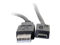 C2G 3m USB 2.0 USB Type C to USB A Cable M/M - USB C Cable Black - USB-kabel - USB (hann) til 24 pin USB-C (hann) - USB 2.0 - 3 m - formstøpt - svart 88872
