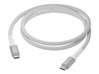 dbramante1928 re-charge - USB-kabel - 24 pin USB-C (hann) til 24 pin USB-C (hann) - 1.2 m - 100 W-strømforsyningsgjennomgang, flettet kabel, 100 % resirkulert plast CB12CCGR7116