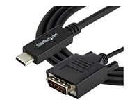 StarTech.com USB-C to DVI Cable - 6 ft / 2m - 1080p - 1920x1200 - USB-C DVI Monitor Cable - USB C Cable - Computer Monitor Cable (CDP2DVIMM2MB) - USB / DVI-kabel - USB-C (hann) til DVI-D (hann) - Thunderbolt 3 / USB 3.1 - 2 m - 1920 x 1200 (WUXGA)-støtte - svart - for P/N: TB4CDOCK CDP2DVIMM2MB