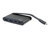 Legrand - Hub - 2 x SuperSpeed USB 3.0 + 1 x USB-C + 1 x USB-C (strømlevering) - stasjonær 82115
