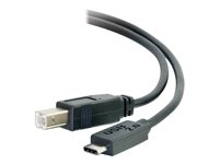 C2G 2m USB 2.0 USB Type C to USB B Cable M/M - USB C Cable Black - USB-kabel - USB-type B (hann) til 24 pin USB-C (hann) - USB 2.0 - 2 m - svart 88859