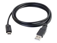 C2G 12ft USB C to USB A Cable - M/M - USB-kabel - 24 pin USB-C (hann) til USB (hann) - USB 2.0 - 3.66 m - formstøpt - svart 28873