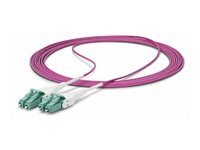StarTech.com 2m (6.6ft) LC/LC (UPC) OM4 Multimode Fiber Optic Cable, OFNR - Koblingskabel - LC/UPC duplex multimodus (hann) til LC/UPC duplex multimodus (hann) - 2 m - 2 m - 1.6 mm - fiberoptisk - dupleks - 50 / 125 mikroner - OM4 - OFNR - strømkabel - erikafiolett OM4RLCLC2M