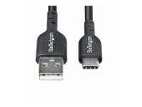 StarTech.com 3m (9.8ft) USB-A to USB-C Charging Cable, Charger Cord, M/M - USB-kabel - USB (hann) til 24 pin USB-C (hann) - USB 2.0 - 3 A - 3 m - halogenfri, passiv, lade og synkronisere, USB Fast Charge (15W) - svart USB2AC3MNC