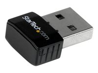 StarTech.com USB 2.0 300 Mbps Mini Wireless-N Network Adapter - 802.11n 2T2R WiFi Adapter - USB Wireless Adapter - N300 Wireless NIC (USB300WN2X2C) - Nettverksadapter - USB 2.0 - 802.11b/g/n - svart USB300WN2X2C