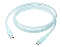 dbramante1928 re-charge - USB-kabel - 24 pin USB-C (hann) til 24 pin USB-C (hann) - 1.5 m - flettet kabel, USB-C Power Delivery (60W) - blå CB20CCBL7210