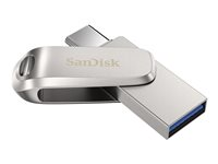 SanDisk Ultra Dual Drive Luxe - USB-flashstasjon - 64 GB - USB 3.2 Gen 1 / USB-C SDDDC4-064G-G46