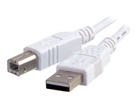 C2G - USB-kabel - USB (hann) til USB-type B (hann) - USB 2.0 - 1 m - hvit 81560