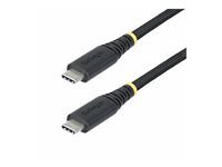 StarTech.com 3m USB-C Charging Cable, 240W, Silicone Jacket w/Braid - USB-kabel - 24 pin USB-C (hann) til 24 pin USB-C (hann) - USB 2.0 - 48 V - 5 A - 3 m - utvidet effektområde (EPR), USB Power Delivery (240 W) - svart S2CEPR3M-USB-CABLE