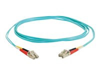 C2G LC-LC 10Gb 50/125 OM3 Duplex Multimode PVC Fiber Optic Cable (LSZH) - Nettverkskabel - LC multimodus (hann) til LC multimodus (hann) - 20 m - fiberoptisk - dupleks - 50 / 125 mikroner - OM3 - halogenfri - akvamarin 85556