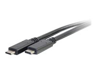 C2G 1m USB Type C Cable - 4K support - USB 3.1 (Gen 2) M/M - USB C Cable - USB-kabel - 24 pin USB-C (hann) til 24 pin USB-C (hann) - USB 3.1 Gen 2 / Thunderbolt 3 - 1 m - svart 88848