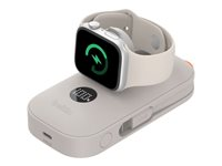 Belkin BoostCharge Pro - Strømbank - med apple watch-lader - 10000 mAh - 45 watt - Fast Charge (2 x USB-C) - sand BPD012HQSA
