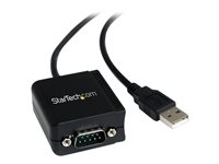 StarTech.com USB to Serial Adapter - 1 port - USB Powered - FTDI USB UART Chip - DB9 (9-pin) - USB to RS232 Adapter (ICUSB2321F) - Seriell adapter - USB - RS-232 - svart ICUSB2321F