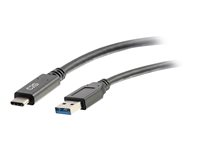 C2G 10ft USB C to USB A Cable - USB 3.2 - 5Gbps -M/M - USB-kabel - USB-type A (hann) til 24 pin USB-C (hann) - USB 3.1 - 30 V - 3 A - 3.05 m - svart 28833