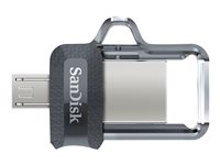 SanDisk Ultra Dual - USB-flashstasjon - 32 GB - USB 3.0 / micro USB SDDD3-032G-G46