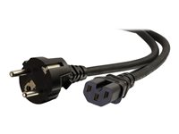 C2G 250 Volt Hot Condition European Power Cord - Strømforlengelseskabel - power CEE 7/7 (hann) til IEC 60320 C15 - AC 250 V - 2 m - formstøpt - svart - Europa 80638